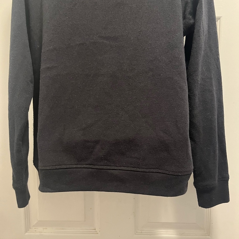 Betsey Johnson Embellished Rhinestone Skull Fleece Sweatshirt Black-Small - VGUC - Picture 9 of 14